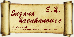 Suzana Mačukanović vizit kartica